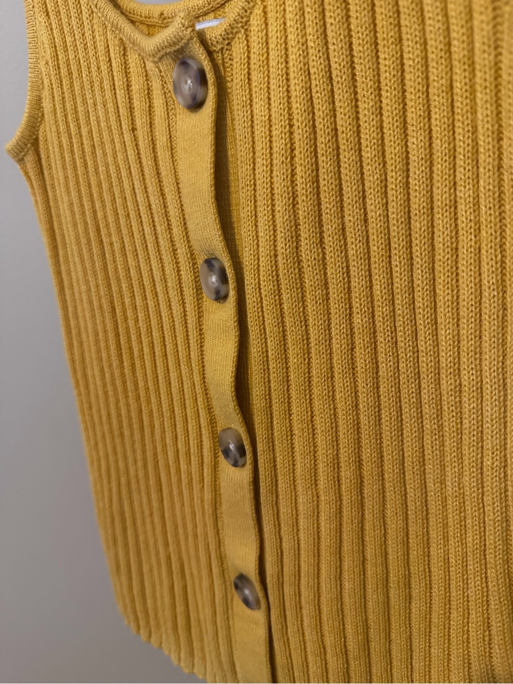 AE Mustard Yellow Ribbed Tank - Picture 3 of 4